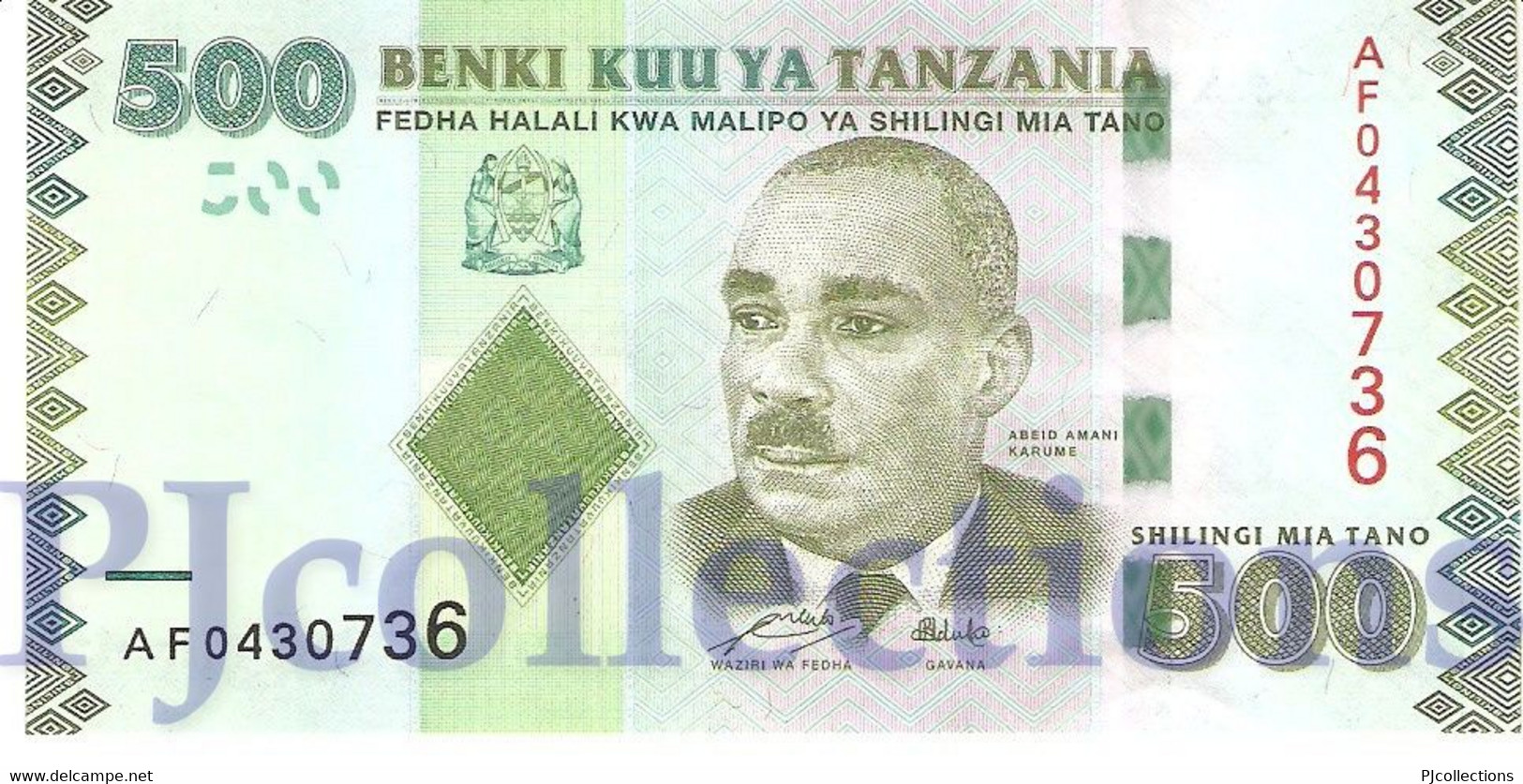 TANZANIA 500 SHILINGI 2010 PICK 40 UNC - Tanzania