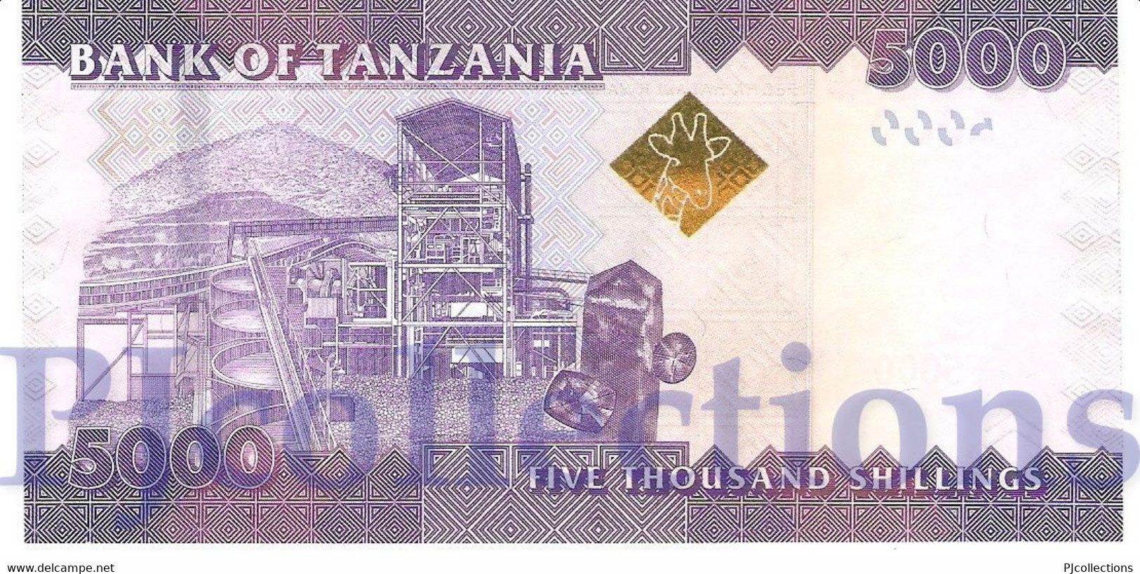 TANZANIA 5000 SHILINGI 2010 PICK 43a UNC - Tanzanie