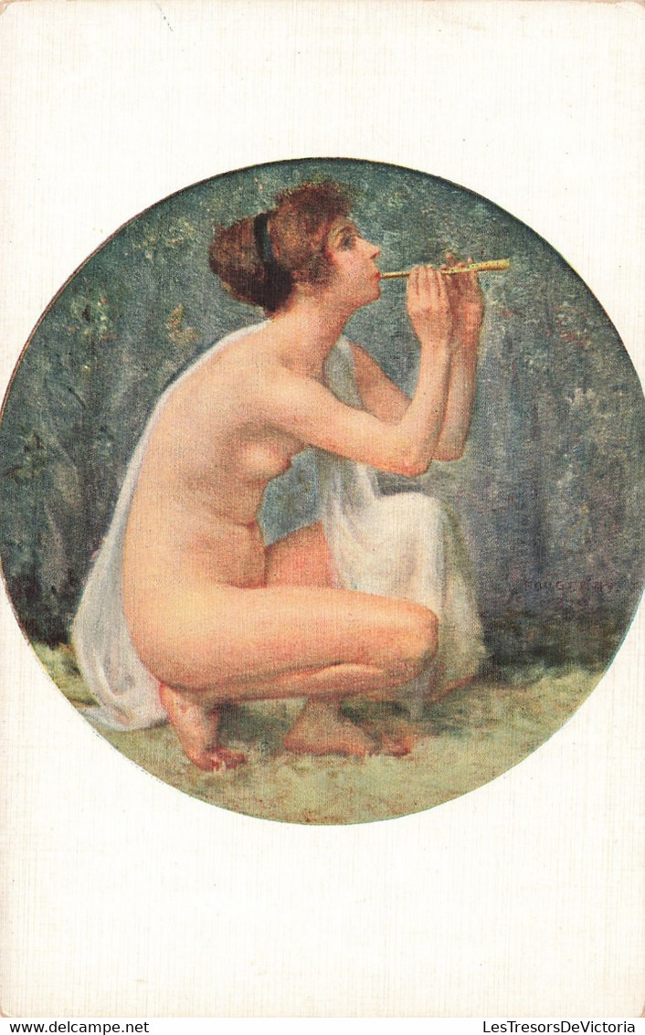 Fantaisies - Femme Nue - Flutte - Edit.E. Fougerat - Pour Les Vainqueurs  - Carte Postale Ancienne - Frauen