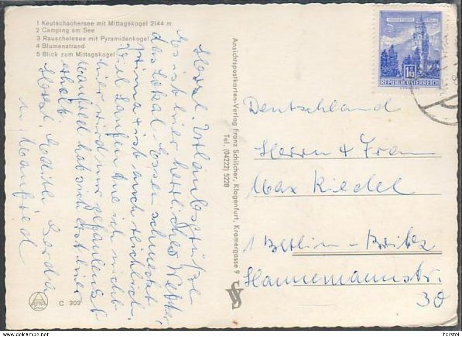 Austria - 9074 Keutschach - Camping Am See Und Umgebung - Cars - VW Käfer - Nice Stamp - Lesachtal