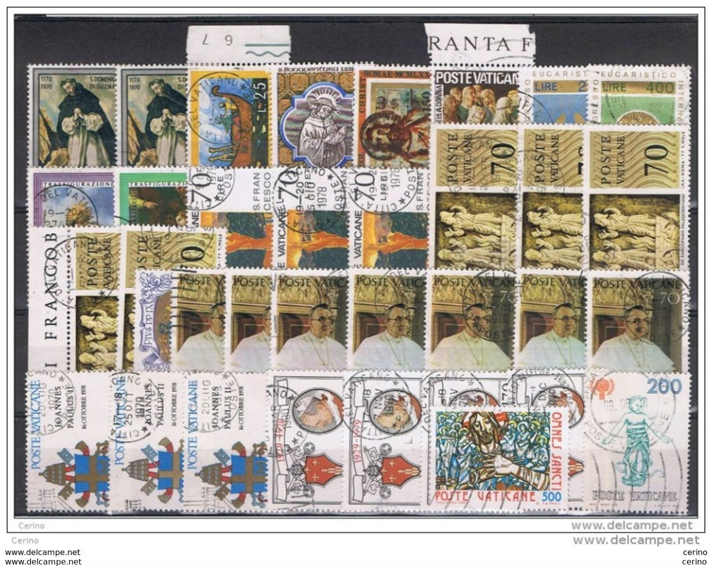 VATICANO:  1971/80  VARI  -  LOTTO  35  VAL. RIPETUTI  US. -  SASS. 512//683 - Used Stamps