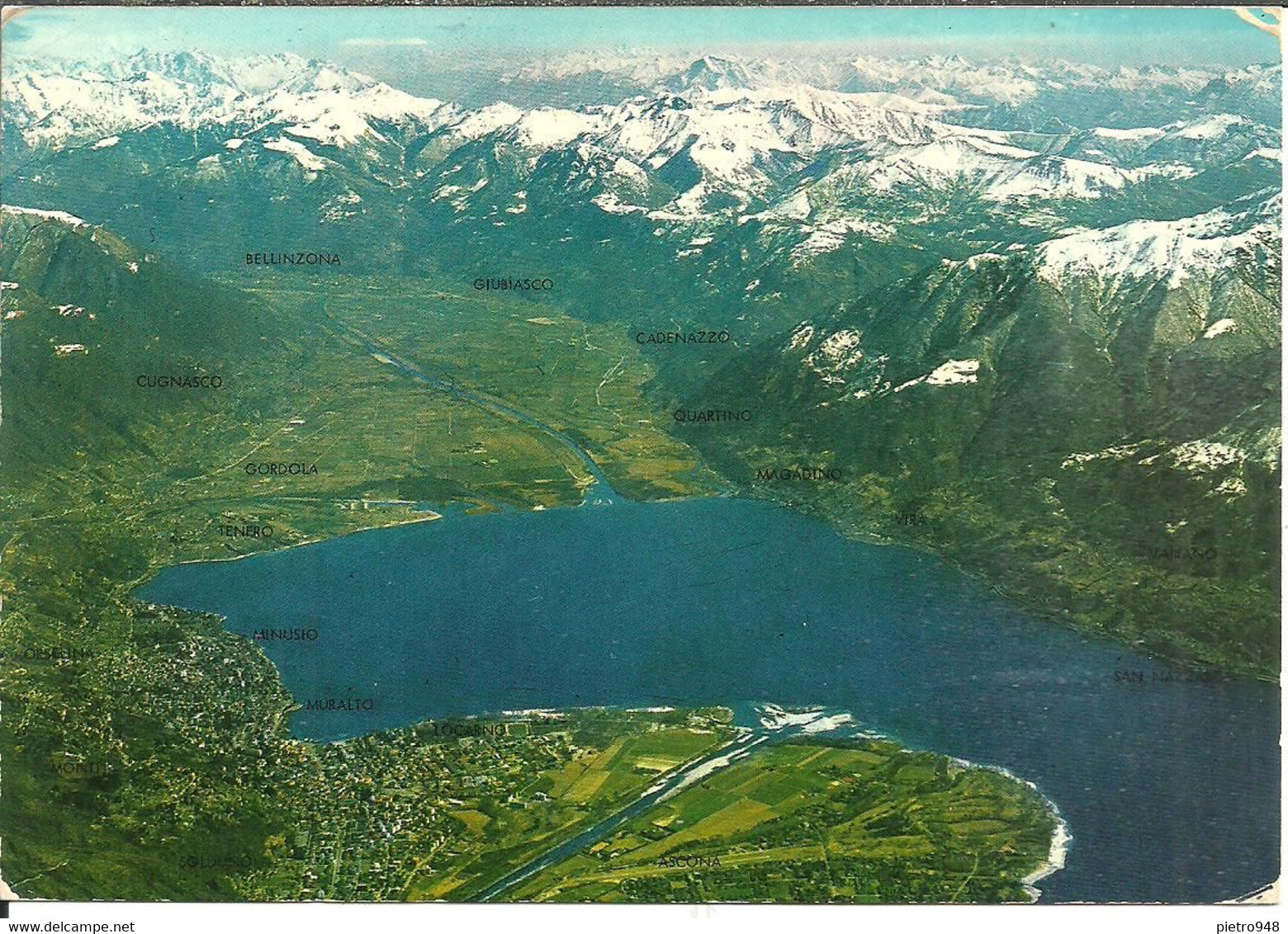 Magadino Fraz. Di Gambarogno (Tessin, Svizzera) Locarnese E Piano Di Magadino, Scorcio Panoramico Lago Maggiore - Gambarogno