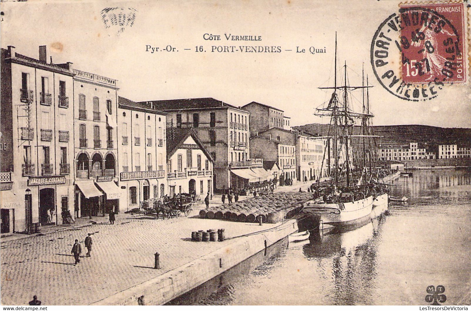 FRANCE - 66 - PORT VENDRES - Le Quai - MTIL - Bateau - Carte Postale Ancienne - Port Vendres