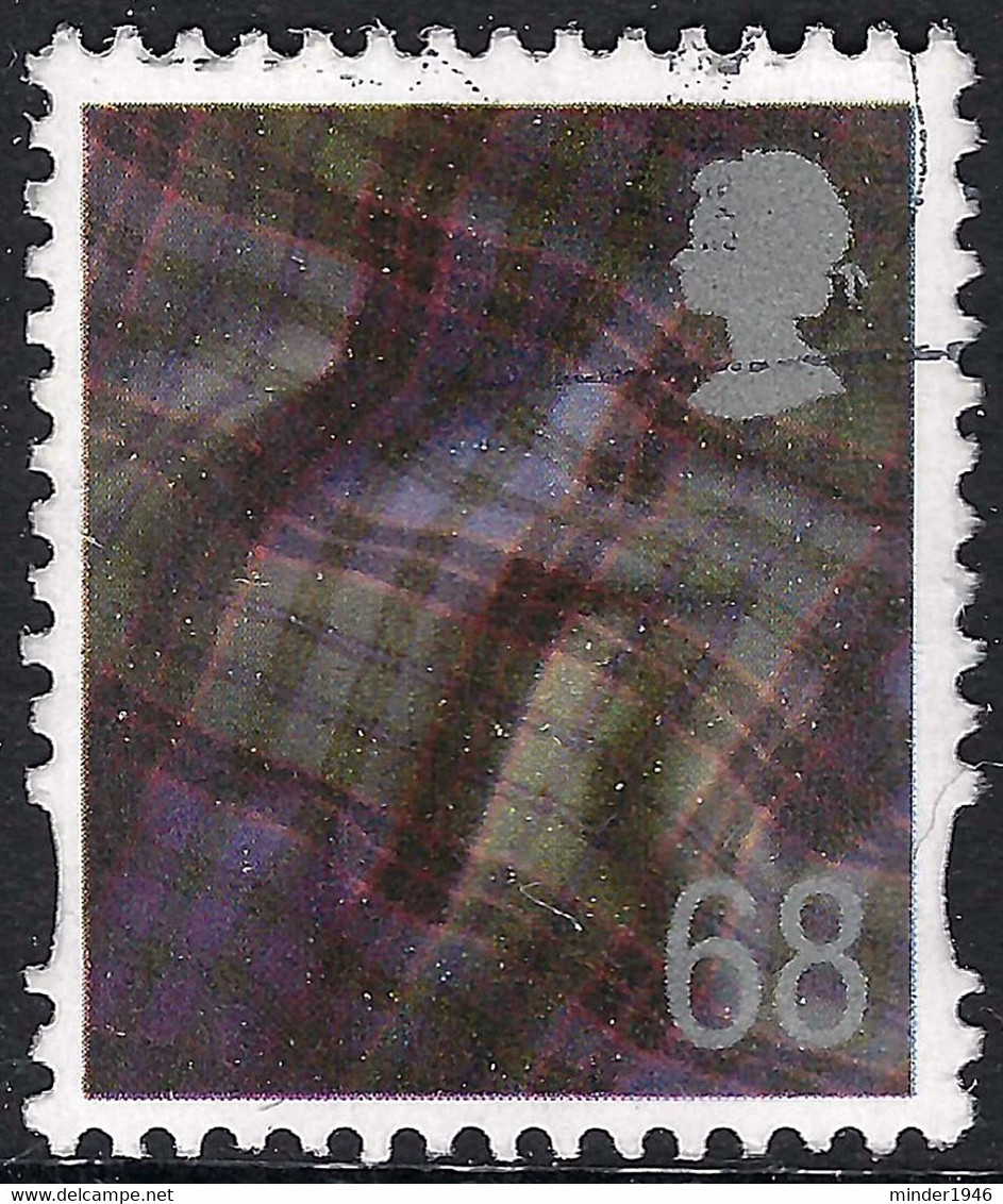 GREAT BRITAIN Scotland 2003 QEII 68p Greenish Yellow, Bright Magenta, New Blue, Grey-Black & Silver SGS117 FU - Angleterre