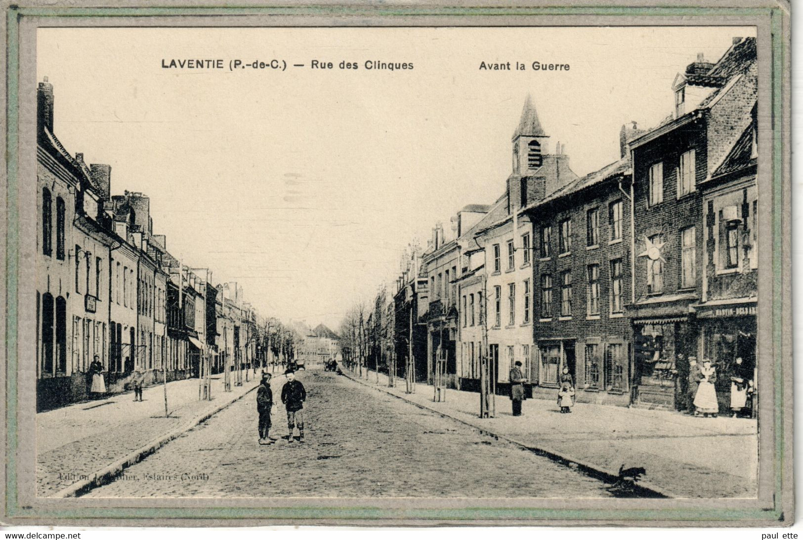 CPA -(62) LAVENTIE - Aspect De La Rue Des Clinques Avant Guerre - Laventie