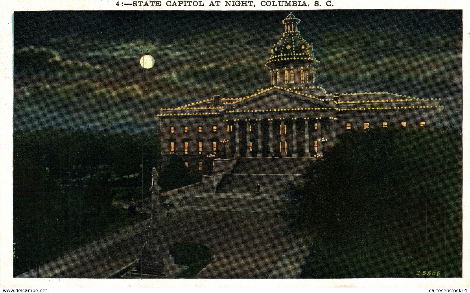 N°36368 Z -cpsm Columbia State Capitol At Night - Columbia