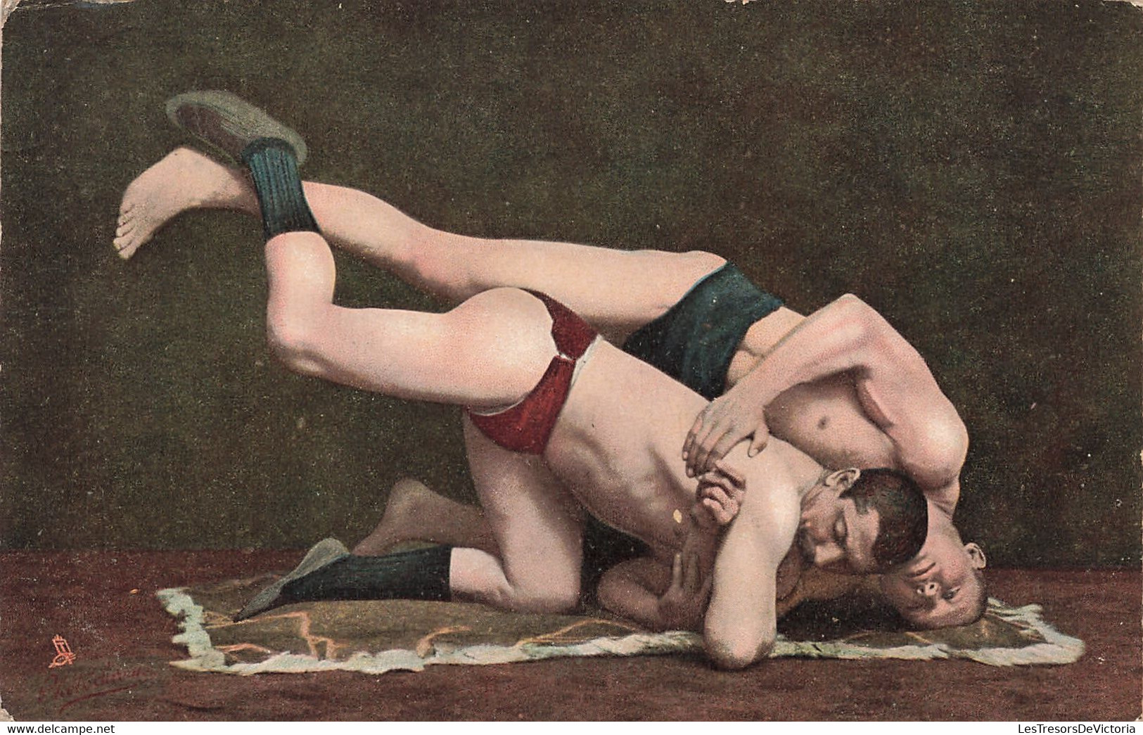 Sport - Lutte - Colorisé - Phot. Raphael  Tuck & Sons - Oblitéré Berchem 1907 - Carte Postale Ancienne - Wrestling