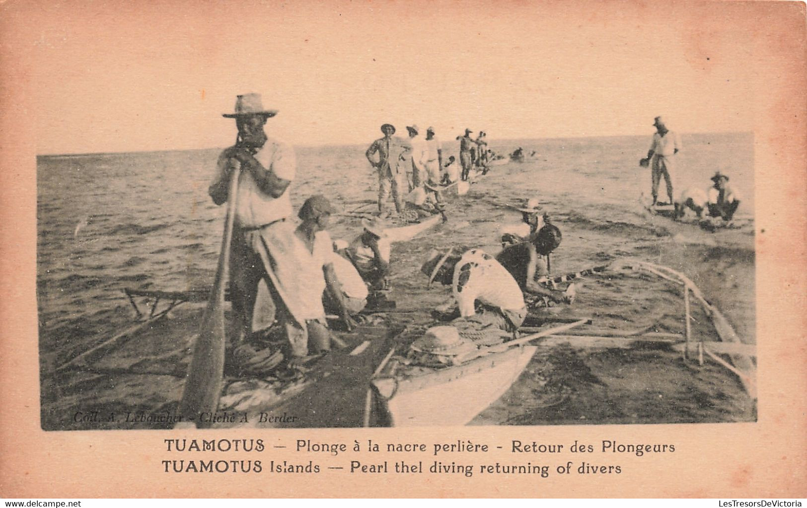 Polynésie Française - Tuamotus - Plonge à La Nacre Perlière - Retour Des Plongeurs - Animé - Carte Postale Ancienne - Frans-Polynesië