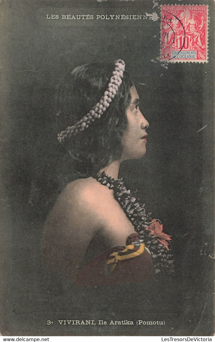 Polynésie Française - Les Beautés Polynésiennes - Vivirani ïle Aratika - Pomotu - Colorisé - Carte Postale Ancienne - Polinesia Francese