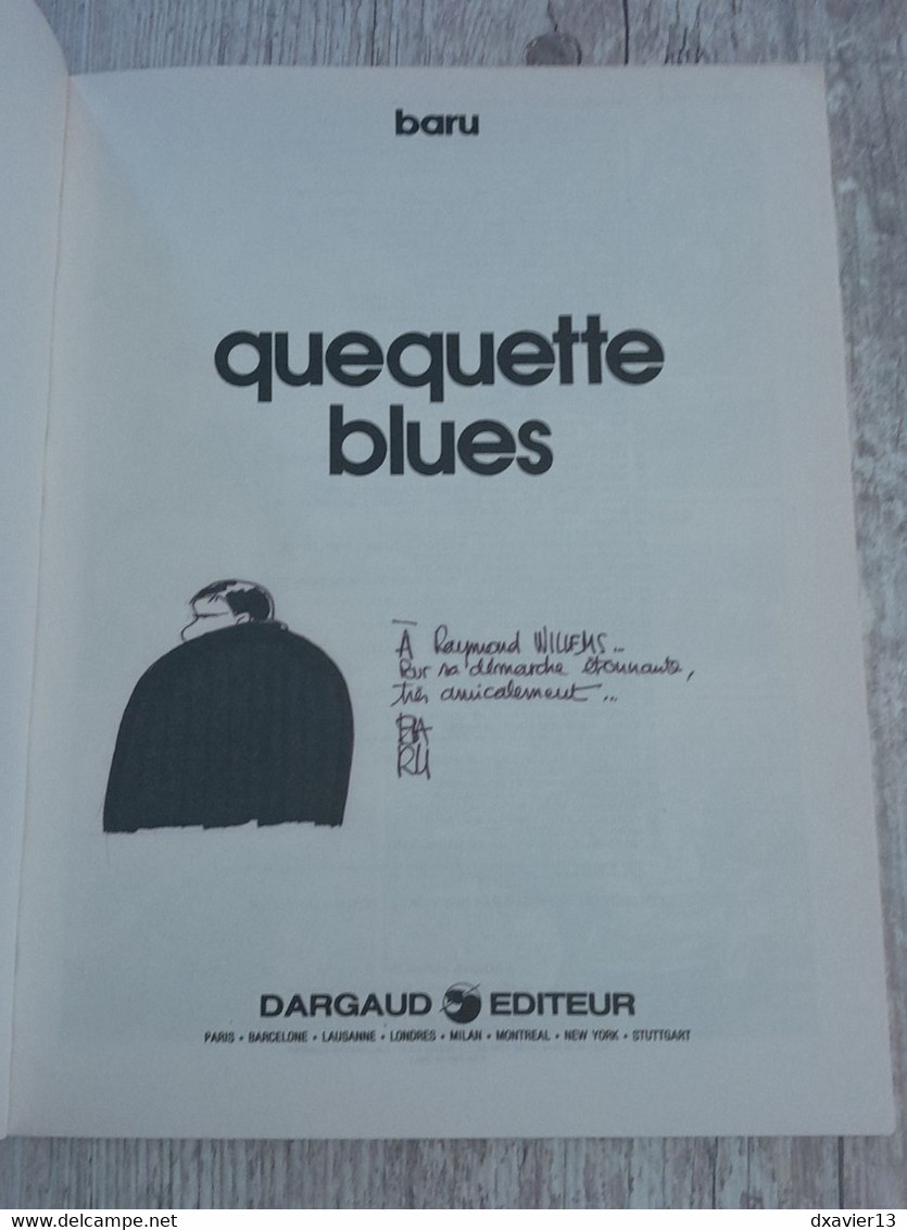 Bande Dessinée Dédicacée -  Collection Pilote 63 - Quéquette Blues - Part Ouane (1984) - Dediche
