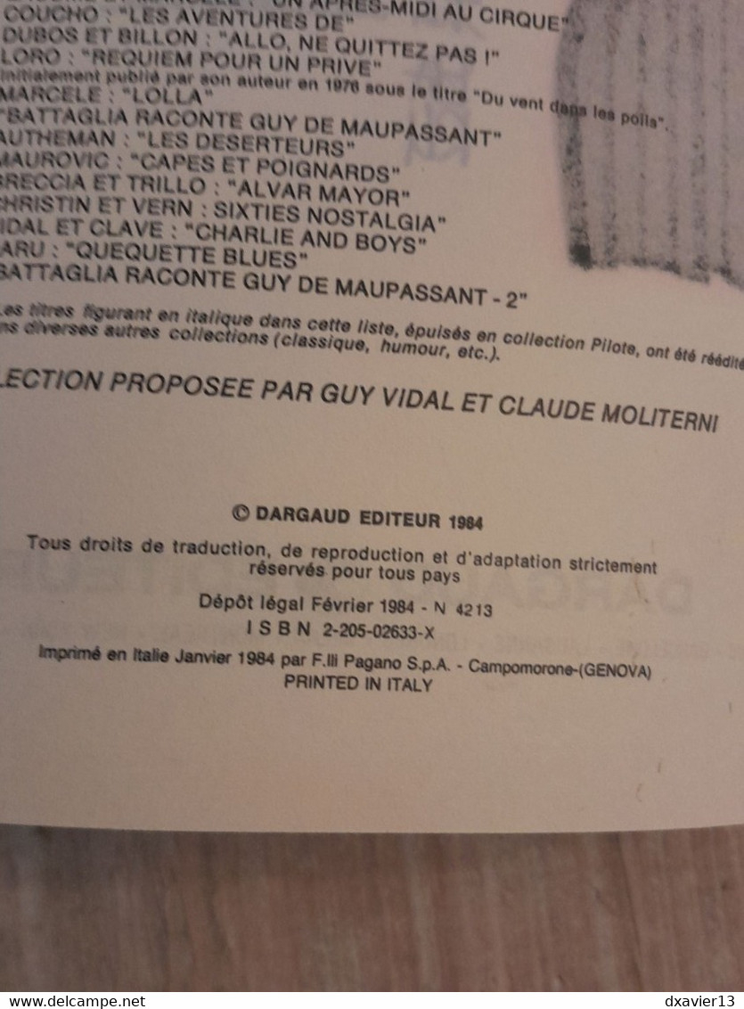 Bande Dessinée Dédicacée -  Collection Pilote 63 - Quéquette Blues - Part Ouane (1984)