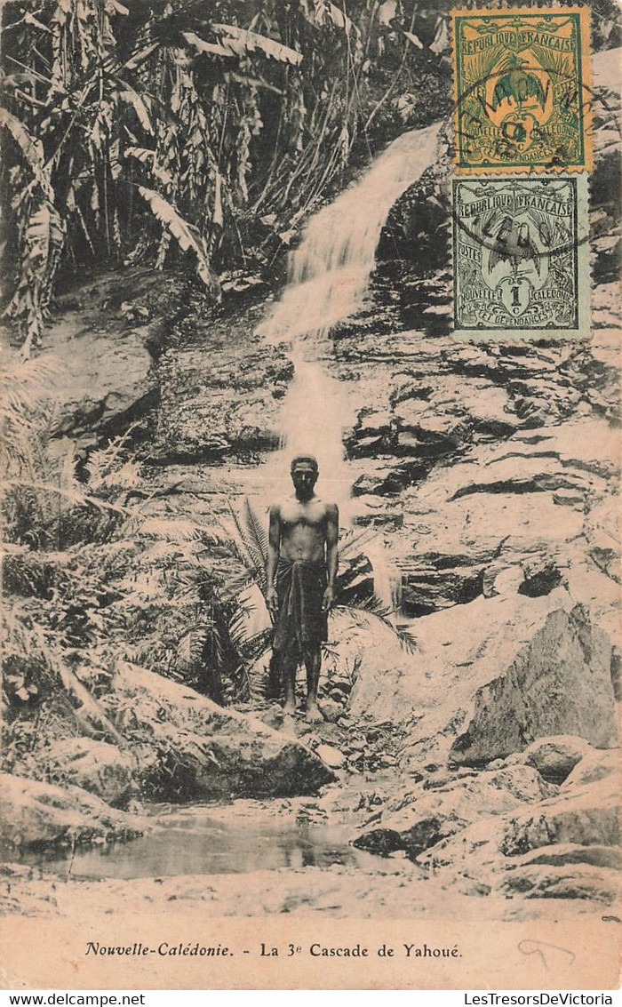 Nouvelle Calédonie - La 3ème Cascade De Yahoué - Animé - Cascade - Carte Postale Ancienne - Nueva Caledonia