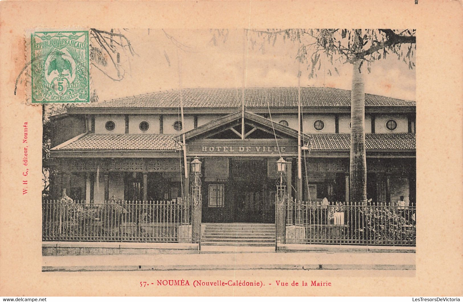 Nouvelle Calédonie - Nouméa - Vue De La Mairie - Edit. W.H.C. - Carte Postale Ancienne - Nueva Caledonia