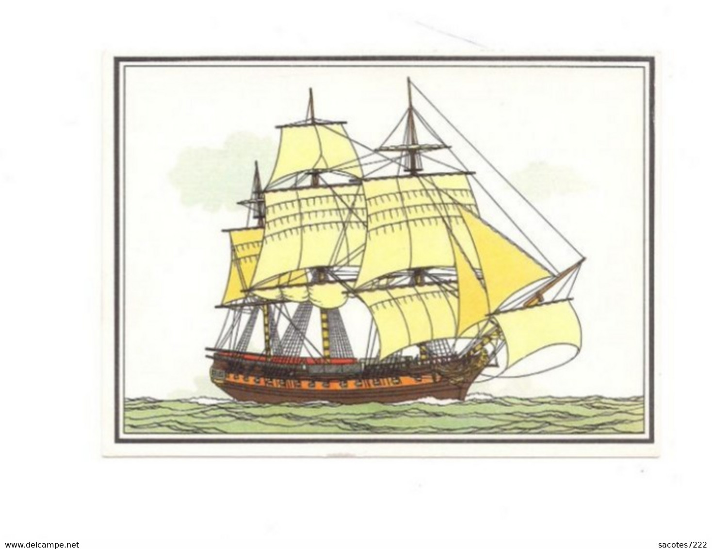 Collection Des CADEAUX TINTIN - CHROMO MARINE -  FREGATE "MUIRON " 1797 - France  Série 13 N° 83 - - Sammelbilder