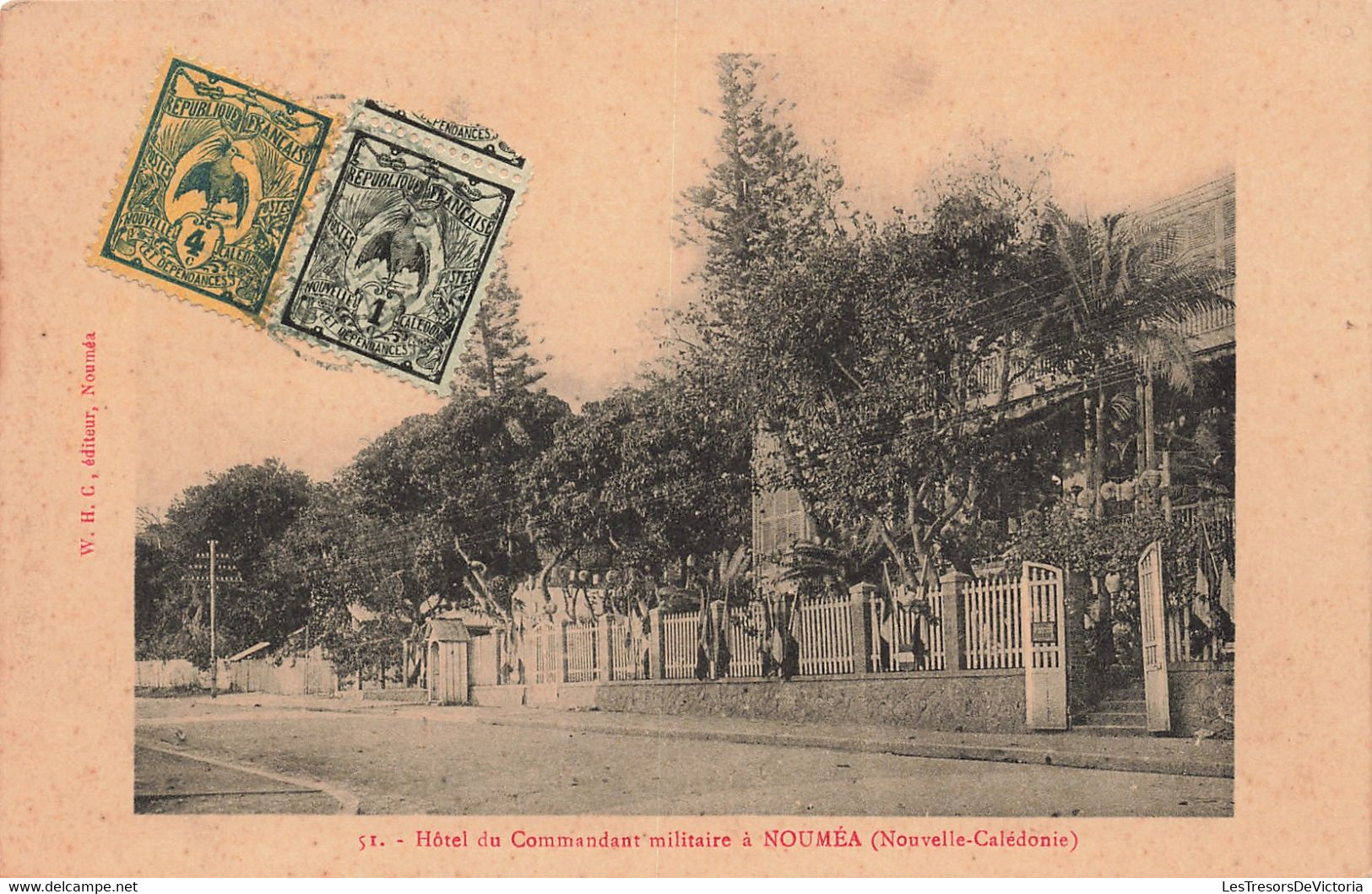 Nouvelle Calédonie - Nouméa - Hôtel Du Commandant Militaire - Edit. W.H.C. - Carte Postale Ancienne - Nuova Caledonia