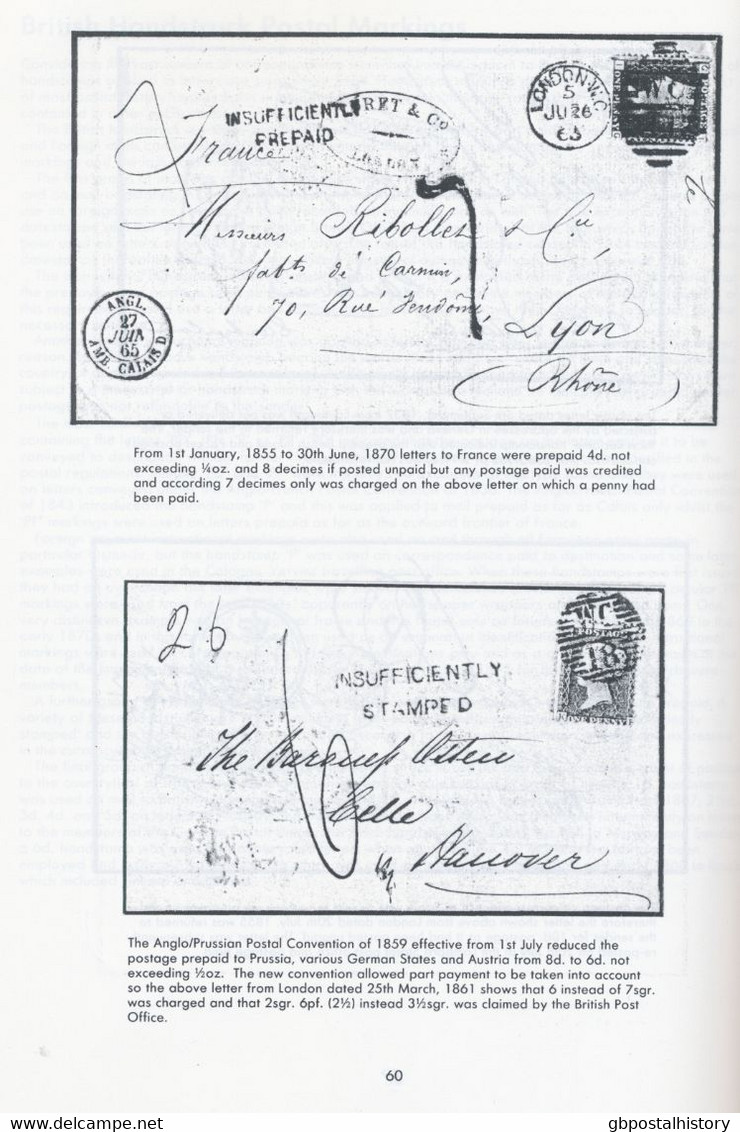 GB 16.1.1867, QV 1d Pl. 92 (JL) With Duplex "LONDON-W / W / 19", Black "INSUFFICIENTLY / STAMPED" And Red Manuscript "8" - Cartas & Documentos