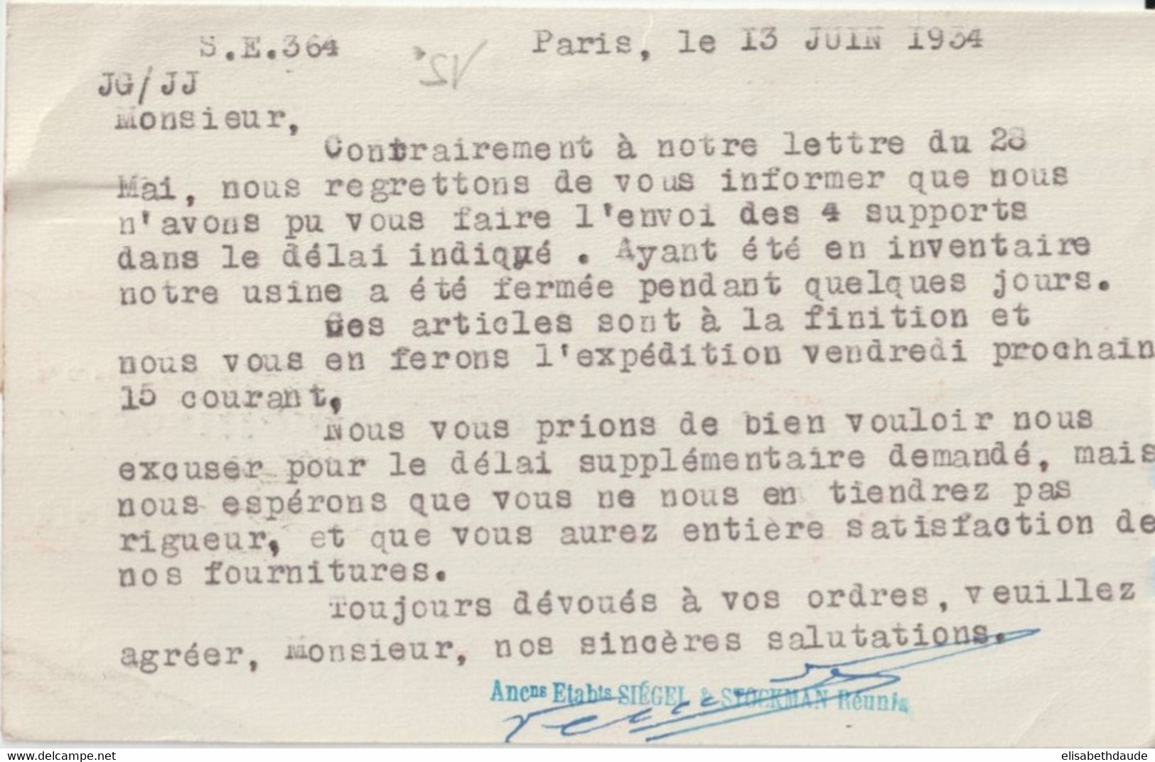 1934 - PAIX PERFORE (PERFIN) Sur CARTE PUB "SIEGEL" De PARIS - Cartas & Documentos