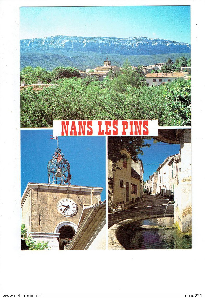 Cpm - [83] Var > Nans-les-Pins - Vue Générale église Cloche Fontaine - Nans-les-Pins