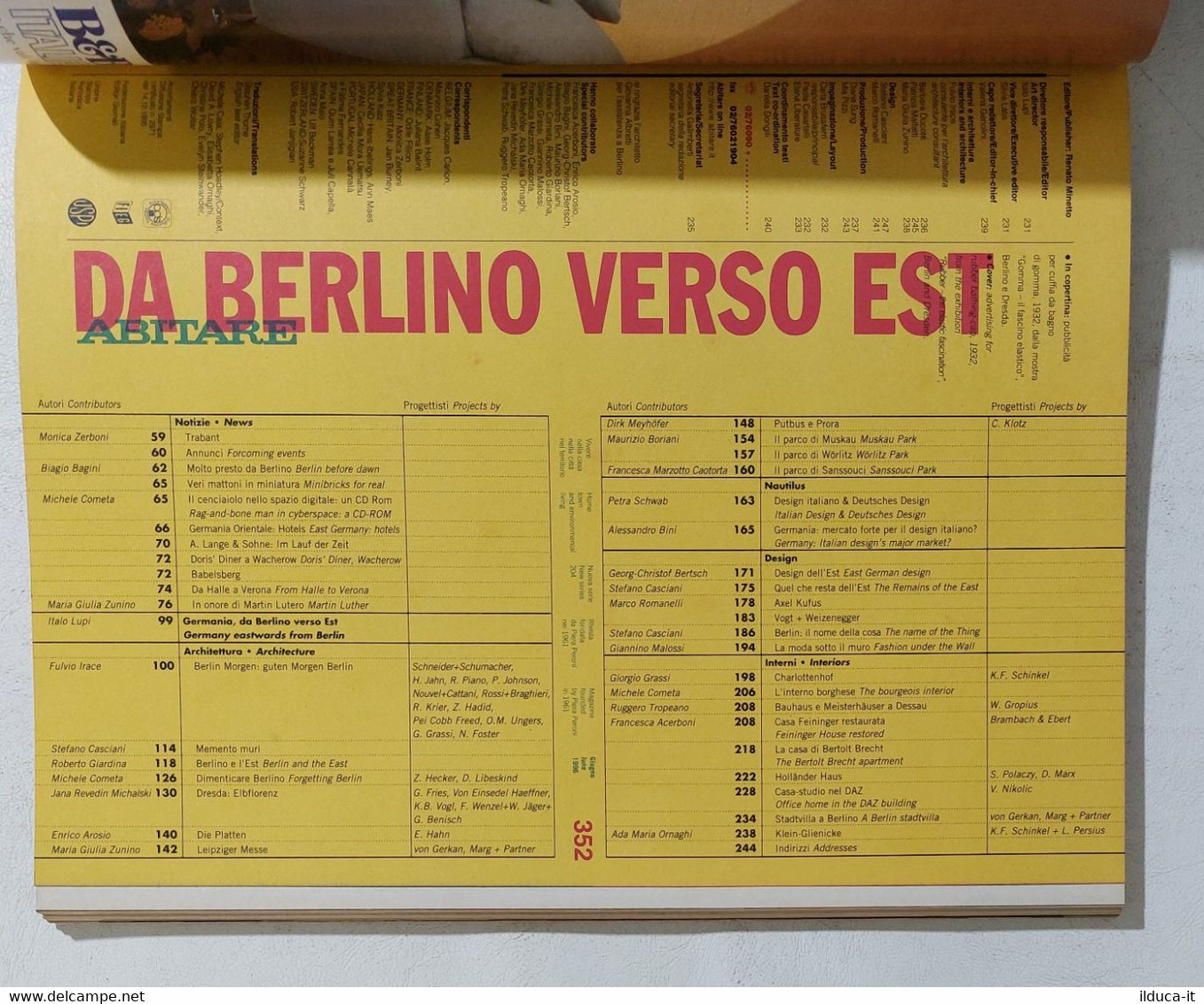 17775 ABITARE 1996 N. 352 - Germania Da Berlino Verso Est - Casa, Jardinería, Cocina