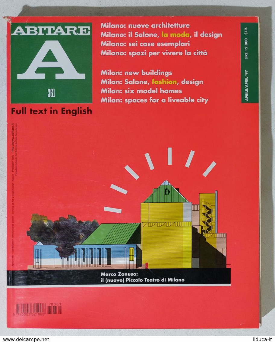 17816 ABITARE 1997 N. 361 - Milano / Moda / Case / Design - Casa, Giardino, Cucina