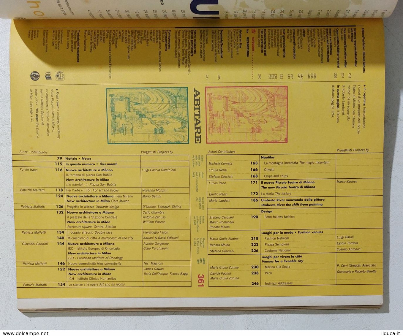 17816 ABITARE 1997 N. 361 - Milano / Moda / Case / Design - Casa, Giardino, Cucina