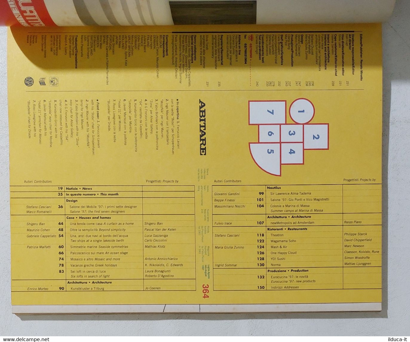 17822 ABITARE 1997 N. 364 - Sette Designer / Piano Ad Amsterdam - Huis, Tuin, Keuken