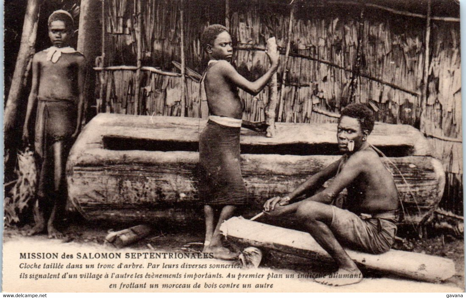 Mission Des SALOMON Septentrionales - Cloche Taillée Dans Un Tronc D'arbre - Salomoninseln