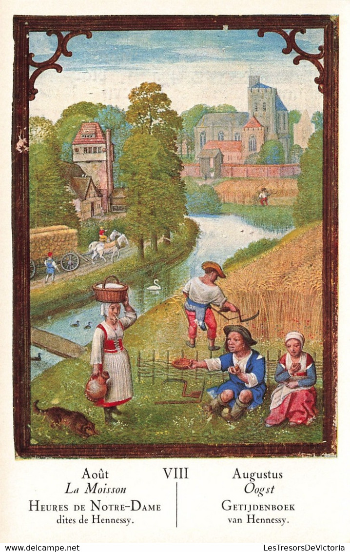 France - Hennesy - Lot de 12 cartes représentant les mois - Heures de Notre Dame - Carte Postale Ancienne