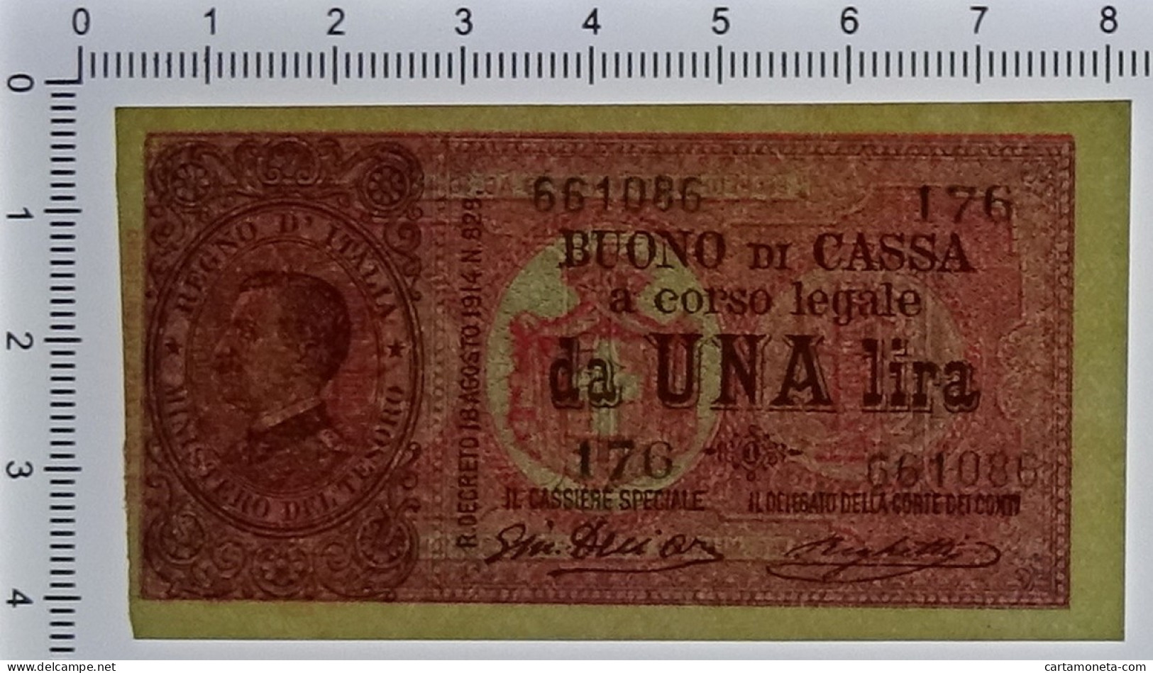 1 LIRA BUONO DI CASSA EFFIGE VITTORIO EMANUELE III 28/12/1917 FDS-/FDS - Regno D'Italia – Other