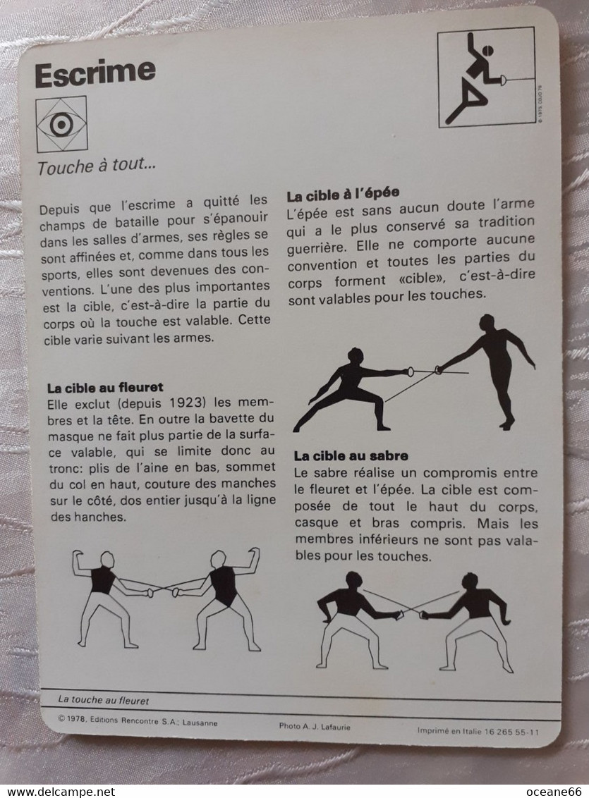 Fiche Rencontre Escrime Touche à  Tout.... - Fencing