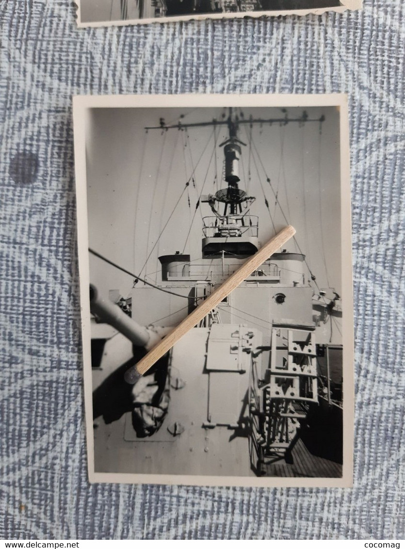 NAVIRE MILITAIRE FREGATE LA DECOUVERTE PHOTO 1948 CANON DANS LE PORT DE MONACO  11.5 X 7.2 CM - Schiffe