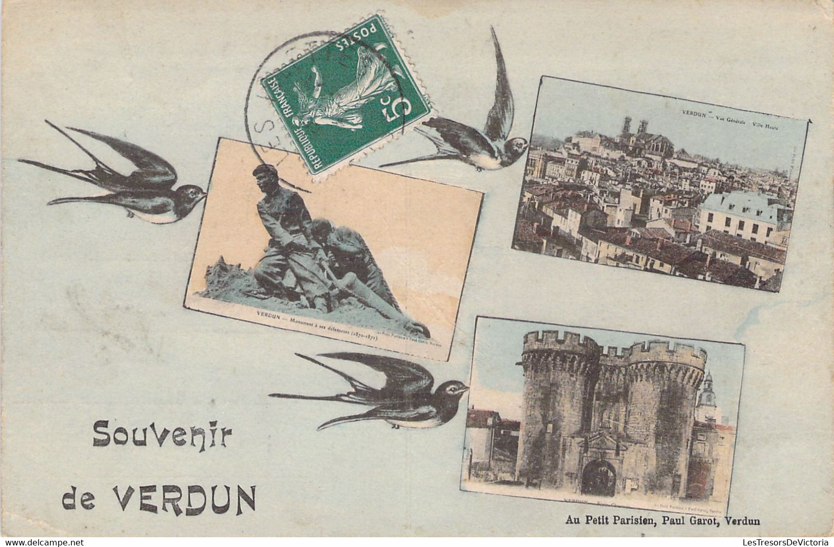 FRANCE - 55 - VERDUN - Souvenir De - Hirondelle - Carte Postale Ancienne - Verdun