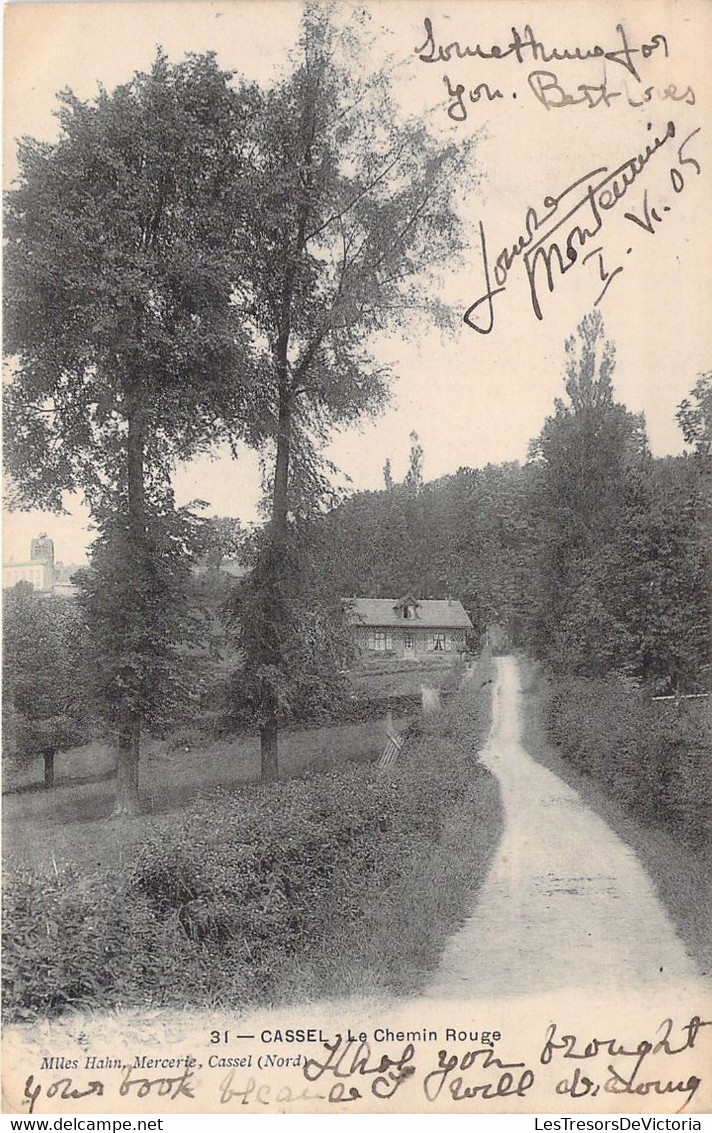 FRANCE - 59 - CASSEL - Le Chemin Rouge - Mlles Hahn - Carte Postale Ancienne - Cassel