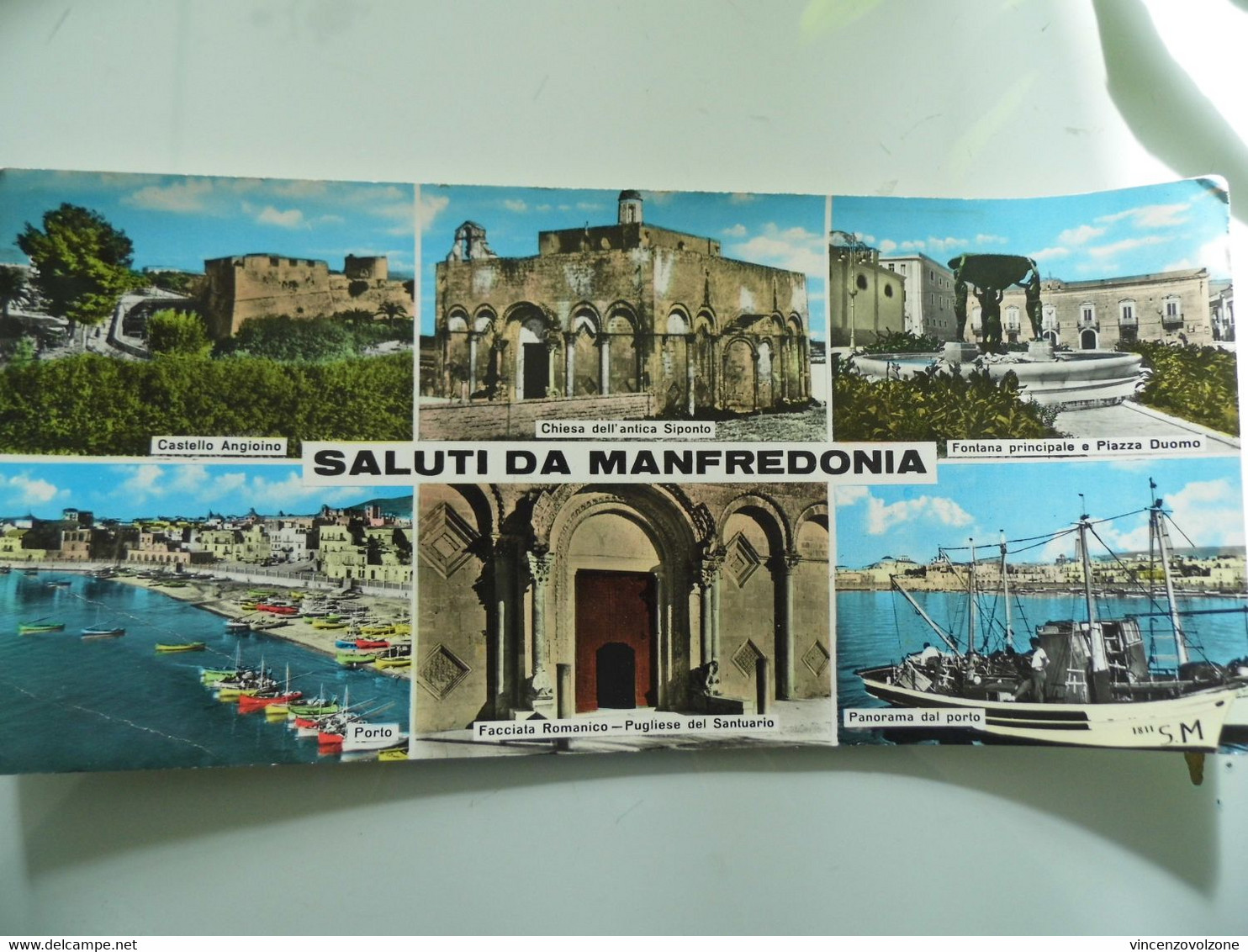 Cartolina Panoramica  "SALUTI DA MANFREDONIA" - Manfredonia