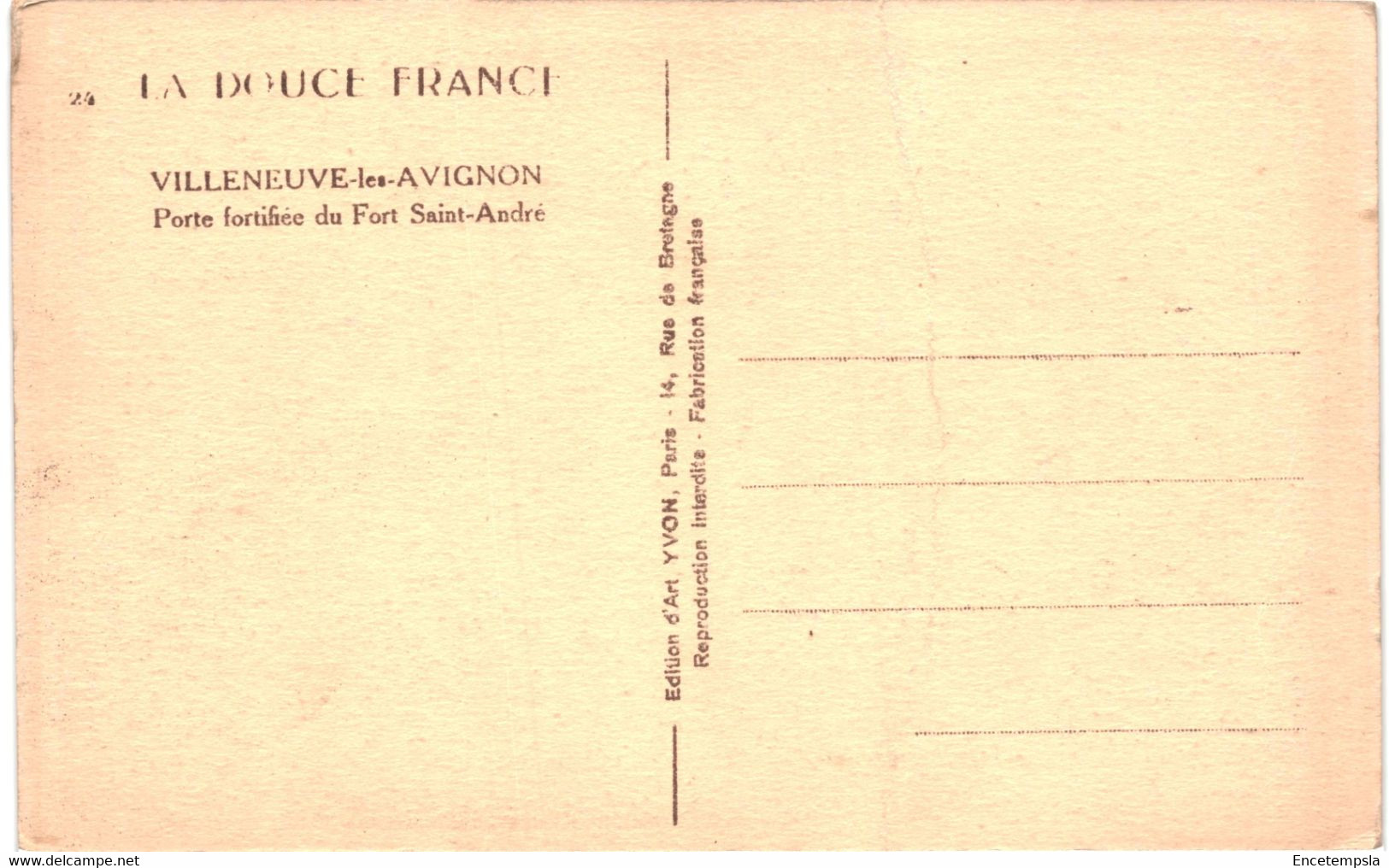 CPA Carte Postale France Villeneuve Les Avignon  Porte Fortifiée Du Fort Saint André VM62782 - Villeneuve-lès-Avignon