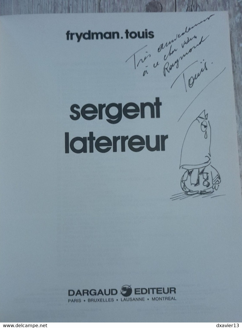 Bande Dessinée Dédicacée -  Collection Pilote 45 - Sergent Laterreur (1981) - Autographs