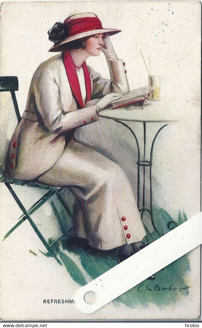 Illustrateur Anglais Barber, Refreshment - Barber, Court