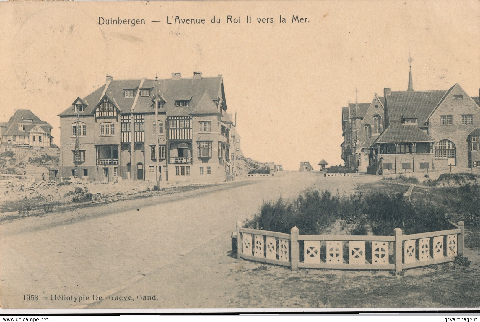 DUINBERGEN  L'AVENUE DU ROI II VERS LA MER     2 SCANS - Knokke