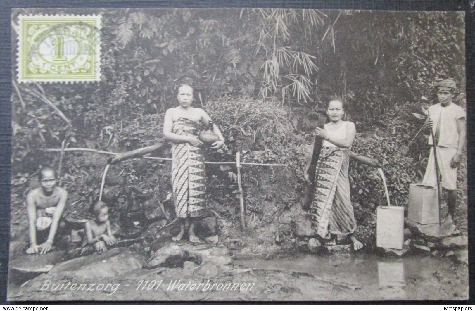 Indonesie Buitenzorg Waterbronnen  Java   Cpa  Timbrée Netherlands Indies - Indonésie