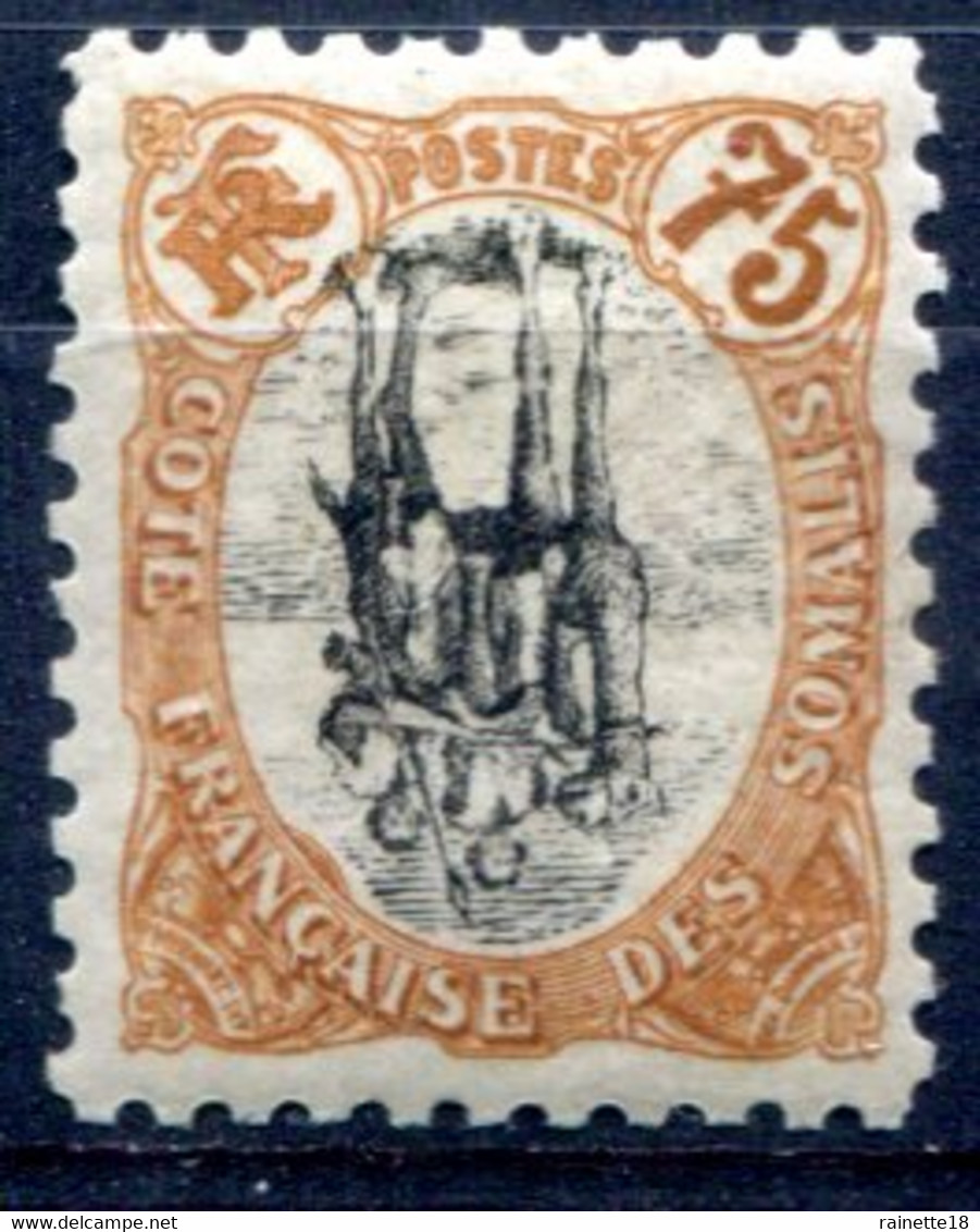 Cote Des Somalis    63 *    Centre Renversé - Unused Stamps