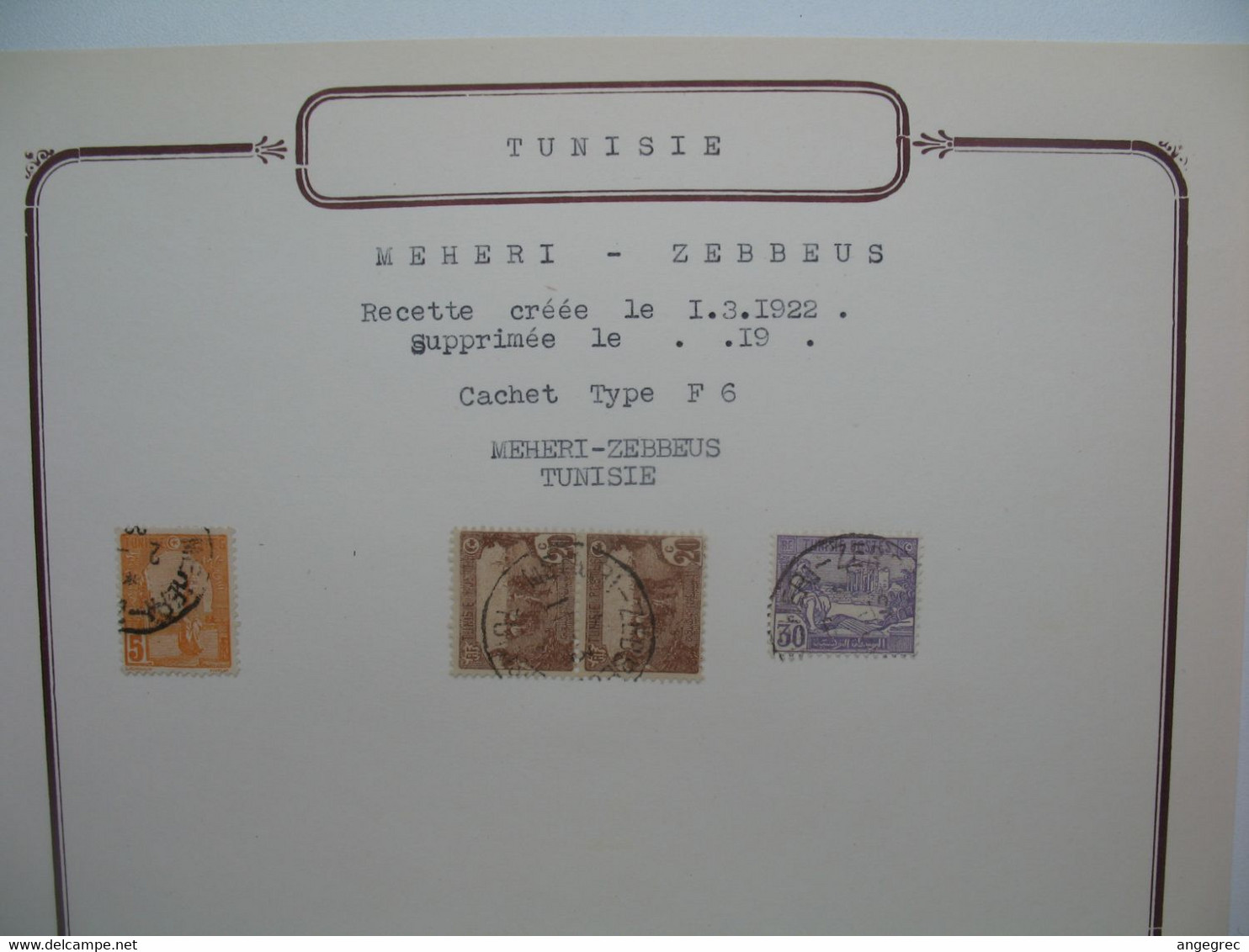 Tunisie Etude Oblitération Voir Scan  :       Meheri - Zebbeus - Used Stamps