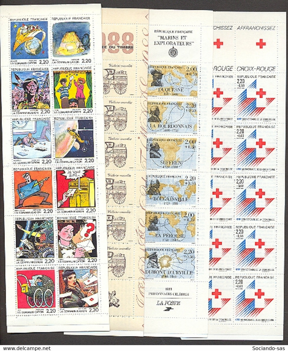 FRANCE - Année Complète 1988 + Carnets - N°Yv. 2501 à 2559 - Complet - Neuf Luxe ** / MNH / Postfrisch - 1980-1989