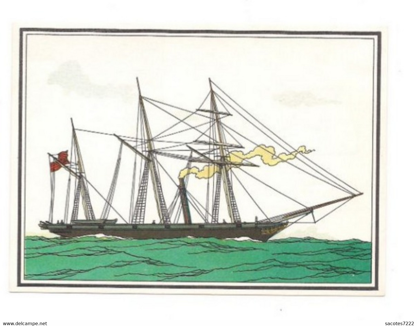 Collection Des CADEAUX TINTIN - CHROMO MARINE  : VAPEUR - 1839 - Angleterre    Série 15 N° 109 - - Chromos