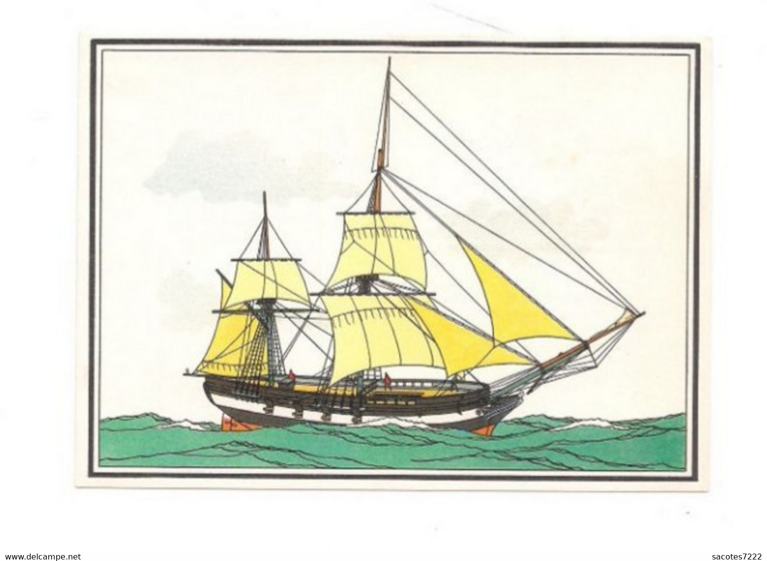 Collection Des CADEAUX TINTIN - CHROMO MARINE  :  BOMBARDE - 1825 - France     Série 15 N° 104- - Sammelbilder