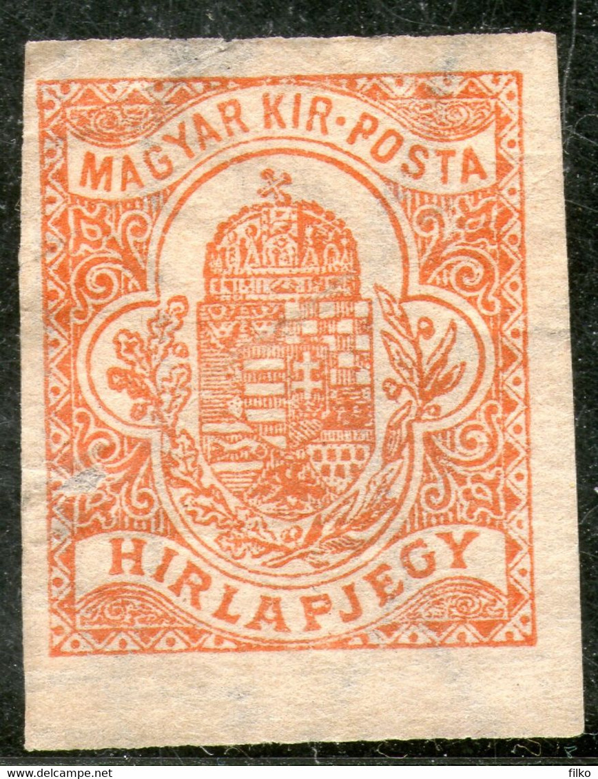 Hungary,1900 Newspaper Stamp, MLH *,as Scan - Zeitungsmarken