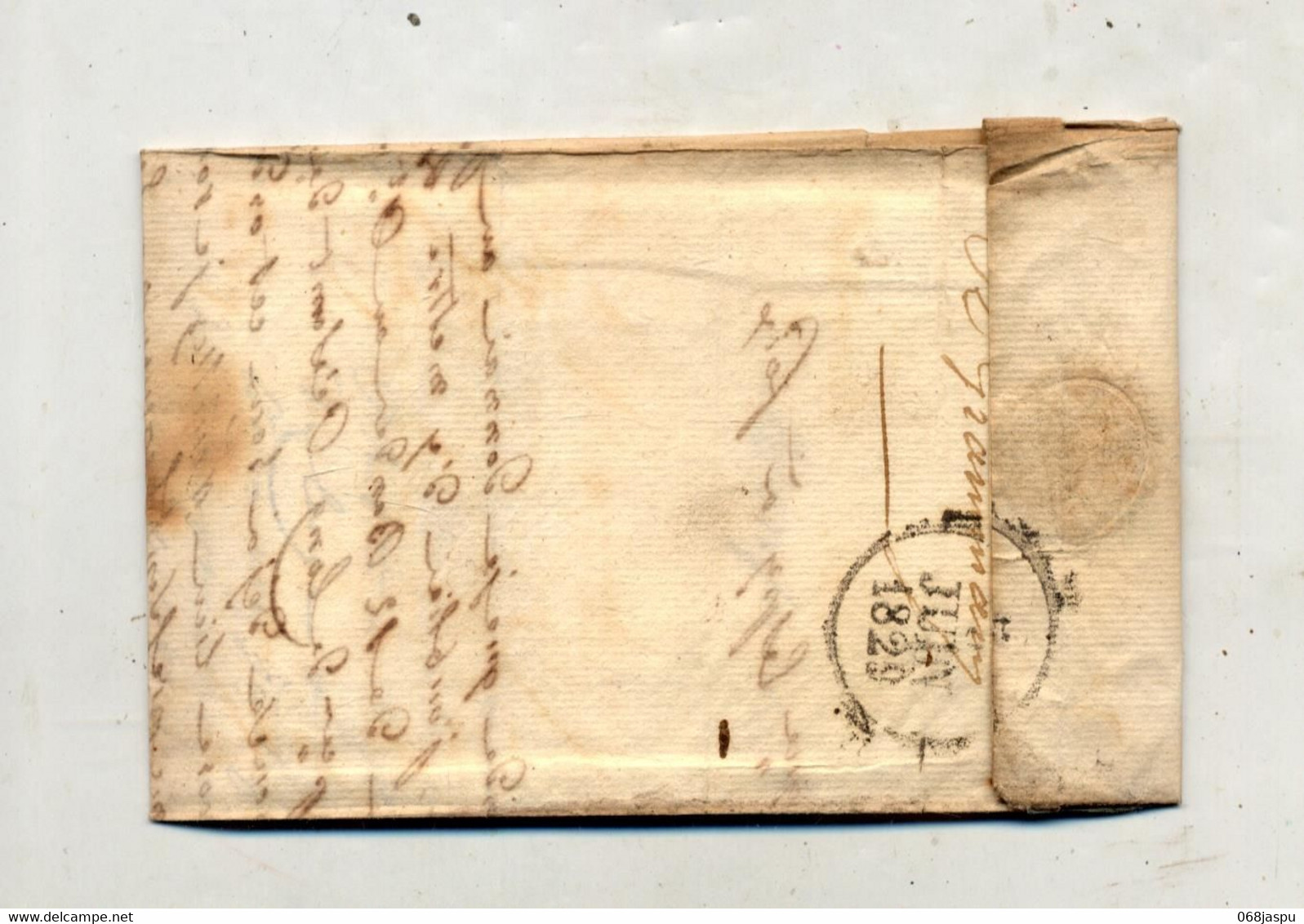 Lettre Cachet Rodez 3 Juin 1 Decime + 5 Juin - 1801-1848: Precursors XIX