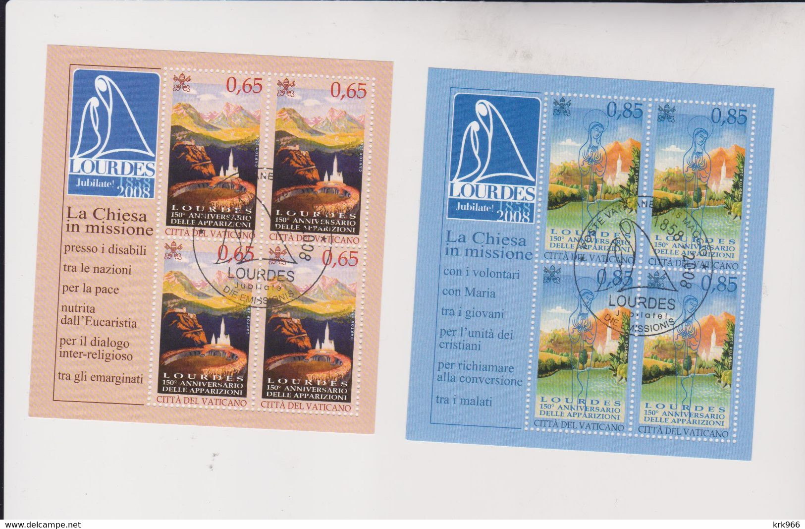 VATICAN 2008  Sheet  Set Used - Usados