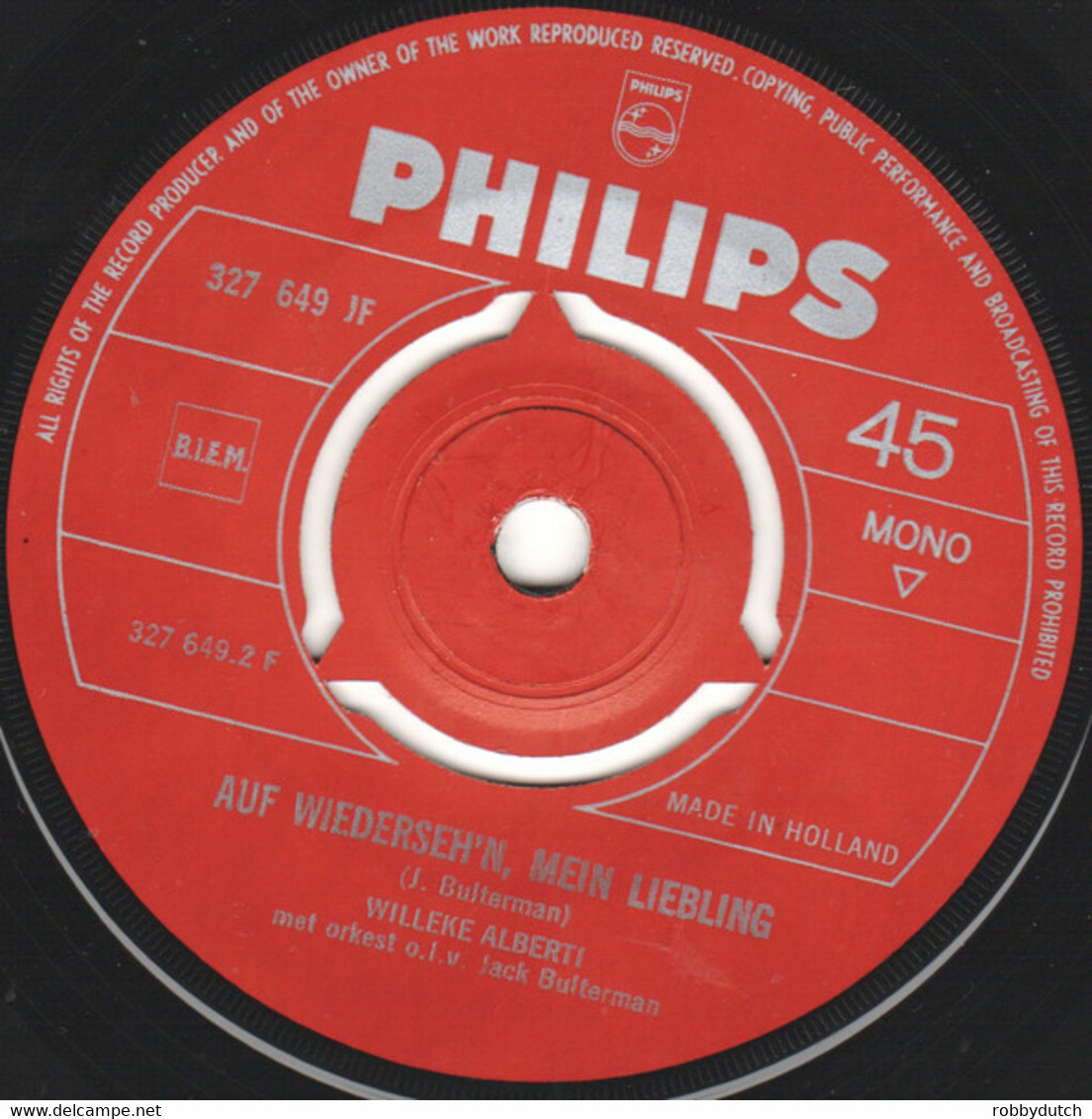 * 7"  *  WILLEKE ALBERTI - DE WINTER WAS LANG (Favorieten Expres 1964 EX) - Autres - Musique Néerlandaise