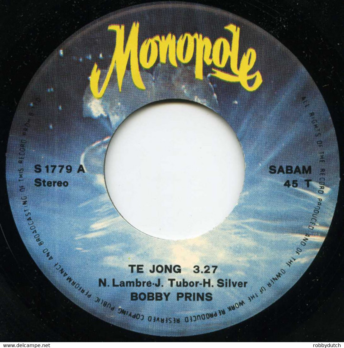 * 7" *  BOBBY PRINS - TE JONG (Belgie 1979) - Other - Dutch Music