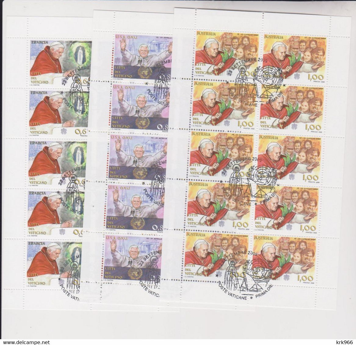 VATICAN 2009  Sheet  Set Used - Oblitérés